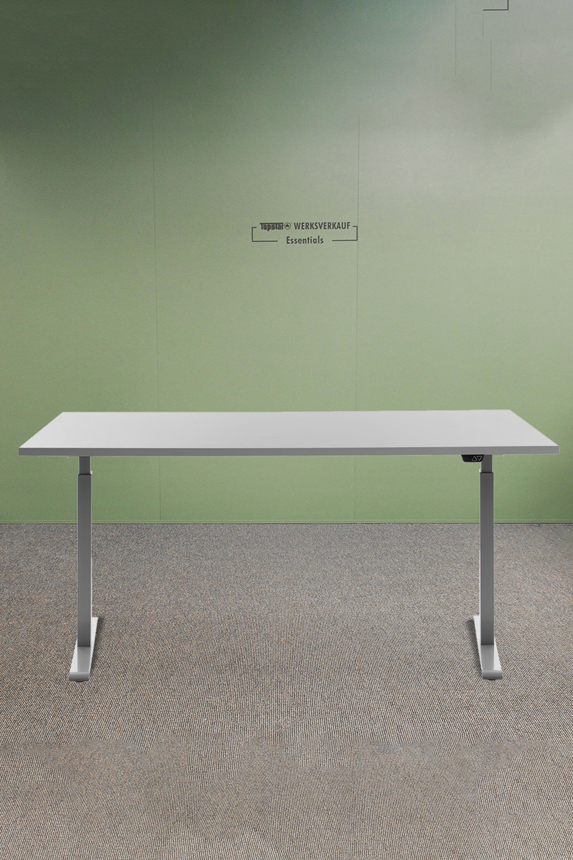 Höhenverstellbarer Schreibtisch 160x80 cm - Gestell grau - Platte grau