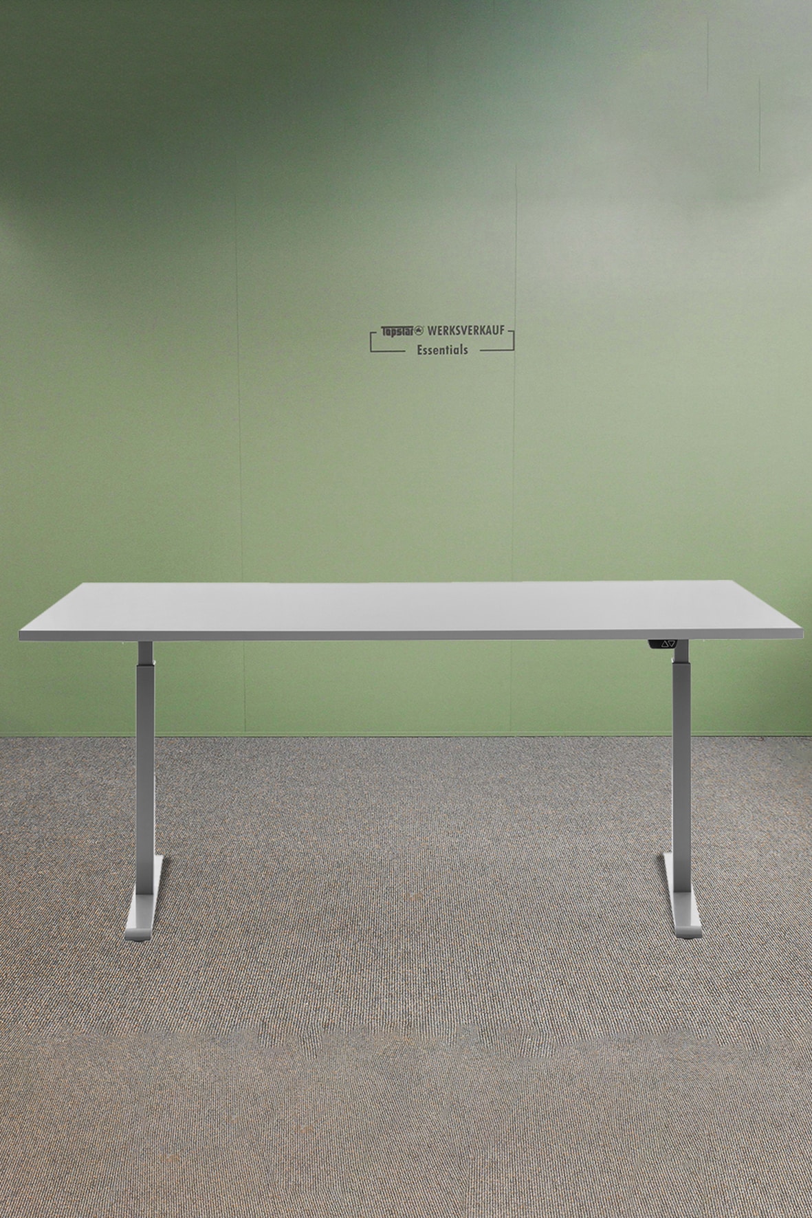 Höhenverstellbarer Schreibtisch 180x80 cm - Gestell grau -Platte grau