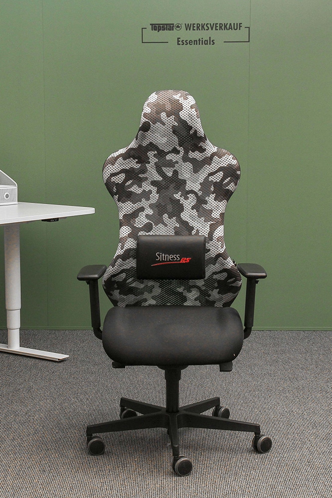 Sitness RS Sport mit Armlehnen TW2 schwarz/weiß Camouflage