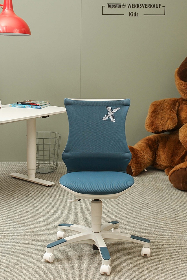 Sitness X-Chair 10 weiss-petrolblau   FX130CR55