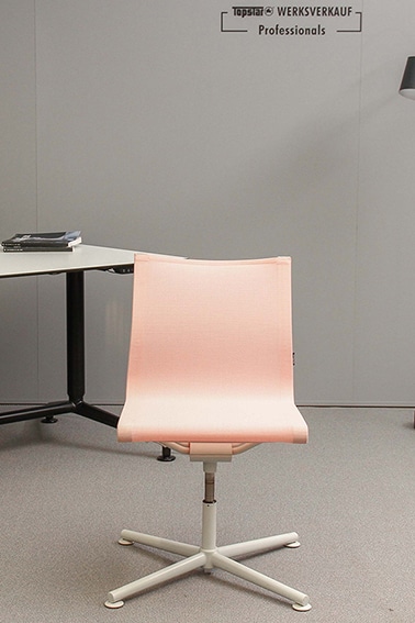 Wagner D1 Office 4-Fuss weiss/Netz pink