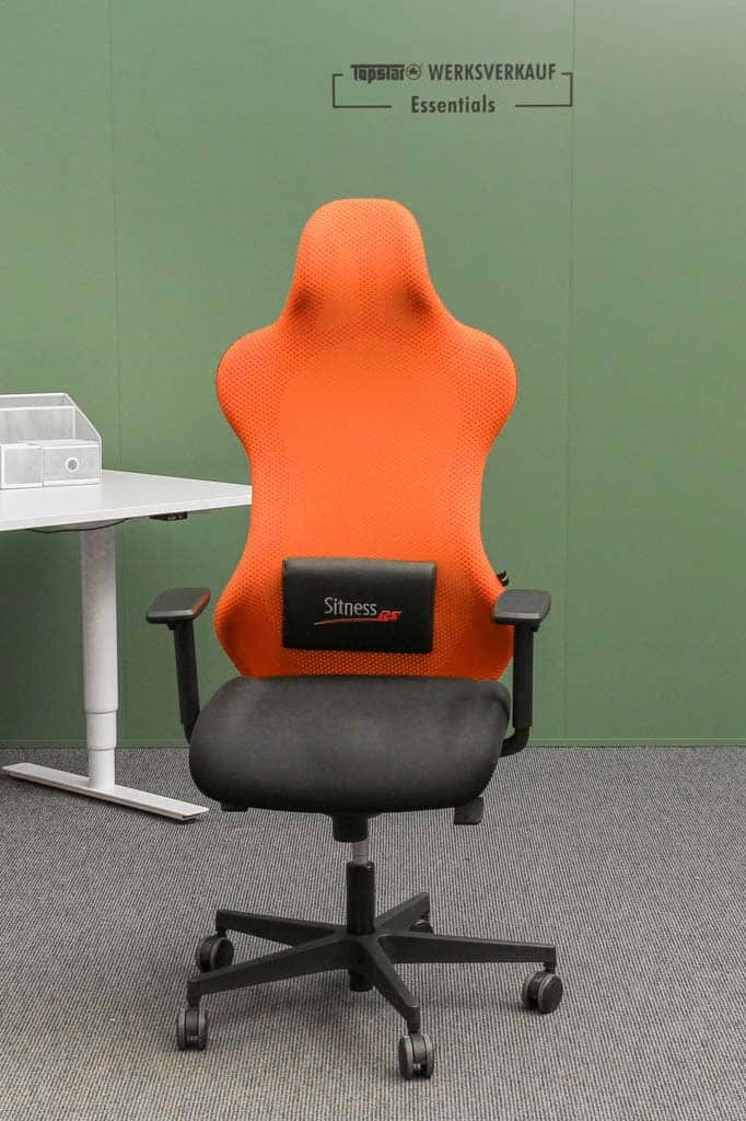 Sitness RS Sport mit Armlehnen schwarz/schwarz-orange inkl. Lordose