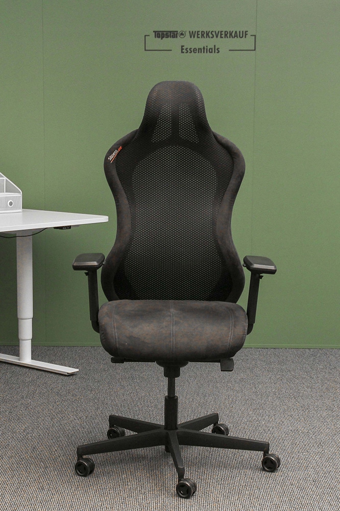 Sitness RS Sport Plus mit Armlehnen TW3 schwarz/Naht blau Microfaser