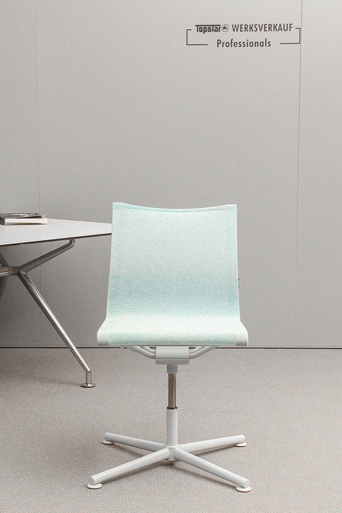 Wagner D1 Office 4-Fuss weiss/Netz blau