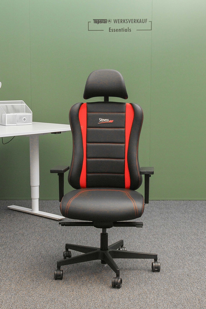 Sitness RS Pro 2020 mit Armlehnen M3 schwarz/rot